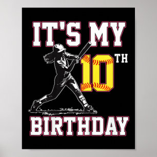 It's My 10th Birthday Softll Girl 10 Year Old Part Poster