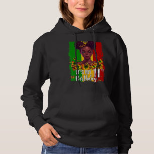 It's My 11th Birthday 11 Years Old Black Melanin W Hoodie