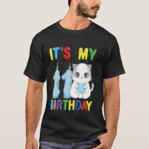 It's My 11th Birthday Boy 11 Year Old Ragdoll Cat T-Shirt
