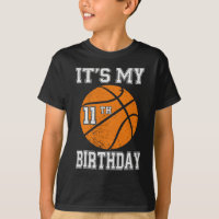 It's My 11th Birthday Boy Basketball 11 Year Old