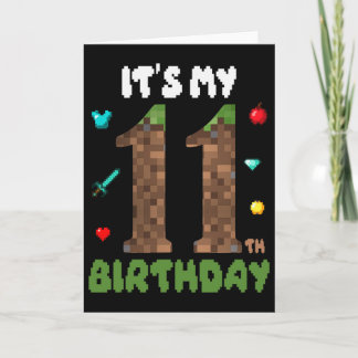 Its My 11th Birthday Funny 11 Yrs Old Video Gamer Card