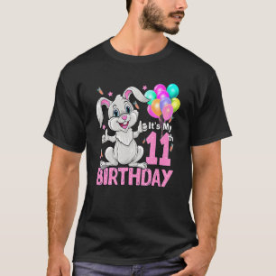 It's My 11th Birthday Rabbit 11th Birthday 11 Year T-Shirt