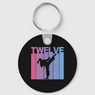 It's My 12th Bday Karate Girl Martial Arts 12 Year Key Ring