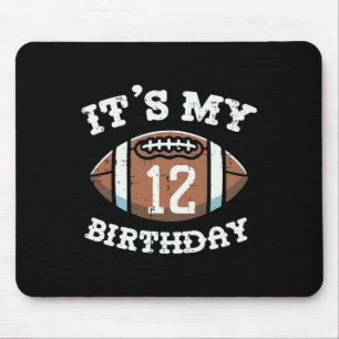 Its My 12th Birthday American Football 12 Year Old Mouse Pad