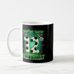 Its My 12th Birthday Boy Soccer 12 Years Old Party Coffee Mug