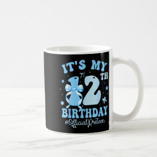 It's My 12th Birthday Girl Coquette Bow Blue 12 Ye Coffee Mug