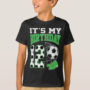 It's My 12th Birthday Soccer Party 12 Year Old Boy T-Shirt