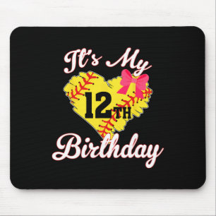 It's My 12th Birthday Softll Girl 12 Years Old Mouse Pad