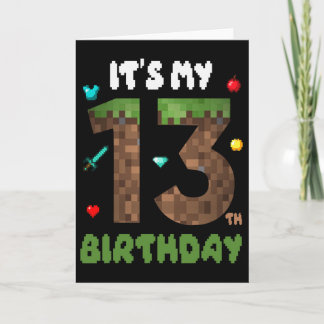 Its My 13th Birthday Funny 13 Yrs Old Video Gamer Card