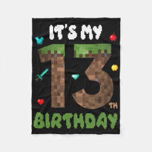 Its My 13th Birthday Funny 13 Yrs Old Video Gamer  Fleece Blanket