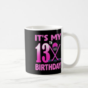 It's My 13th Birthday Girl Ice Hockey 13 Year Old  Coffee Mug