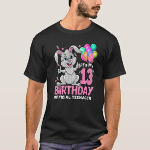It's My 13th Birthday Rabbit 13th Birthday 13 Year T-Shirt