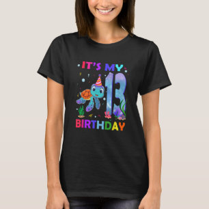 Its My 13th Birthday Sea Turtle 13 Year Old Ocean T-Shirt