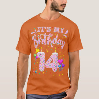 Its My 14th Birthday Doughnut Happy 14 Years Old G T-Shirt
