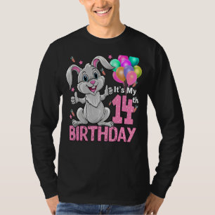 It's My 14th Birthday Rabbit 14th Birthday 14 Year T-Shirt