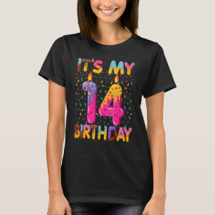 It's My 14th Birthday Sweet Doughnut 14 Years Old T-Shirt