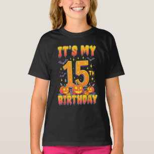 It's My 15th Birthday Party 15 Year Old Halloween T-Shirt