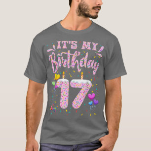 It's My 17th Birthday Girl Doughnut Happy 17 Years T-Shirt