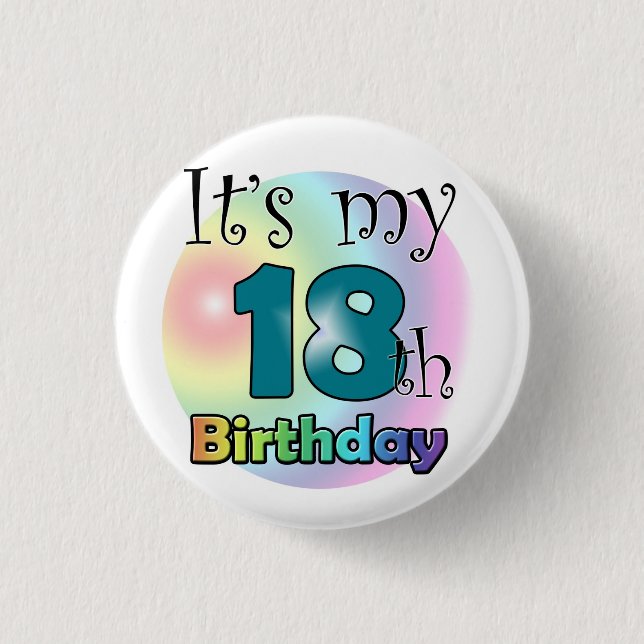 It's my 18th Birthday 3 Cm Round Badge (Front)