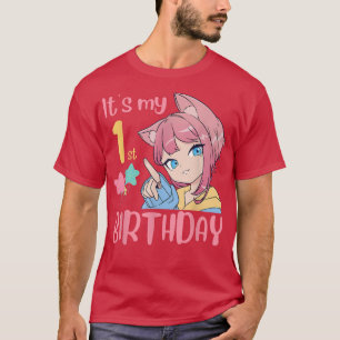 It's My 1st Birthday Anime Birthday Girl 1 Year Ol T-Shirt