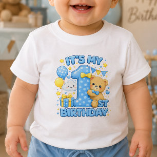 Its my 1st Birthday Baby T-Shirt Blue Theme