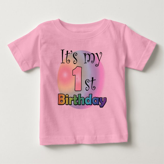 It's my 1st birthday (girl) baby T-Shirt (Front)