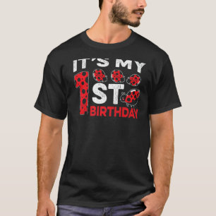 It's My 1st Birthday Sweet Cute Ladybug On Birthda T-Shirt