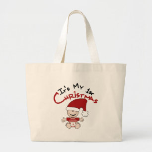 It's My 1st Christmas Large Tote Bag
