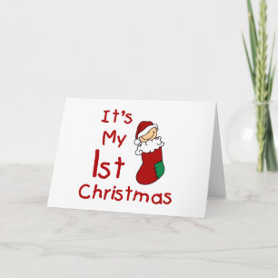 It's My 1st Christmas T-shirts and Gifts Holiday Card