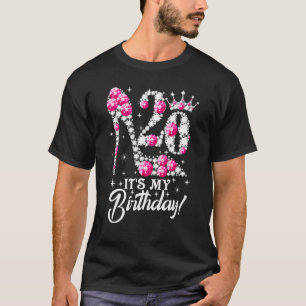 It's My 20th Birthday 20 Years Old  Shoes Crown Di T-Shirt
