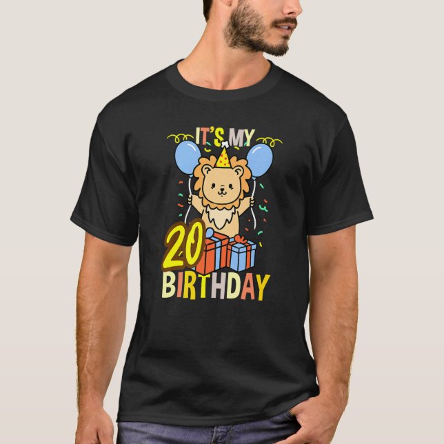 Its My 20th Birthday Lion T-Shirt (Front)