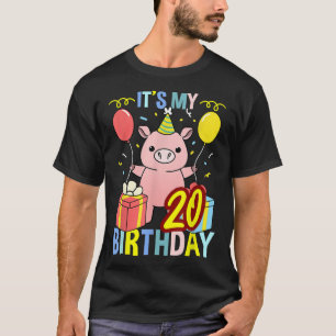 Its My 20th Birthday Pig For Pig Lover 3307  T-Shirt