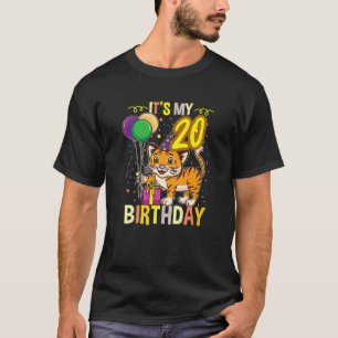 Its My 20Th Birthday Tiger Animal Lover T-Shirt