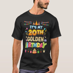 It's My 20th Golden Birthday 20 Years Old Happy Pa T-Shirt