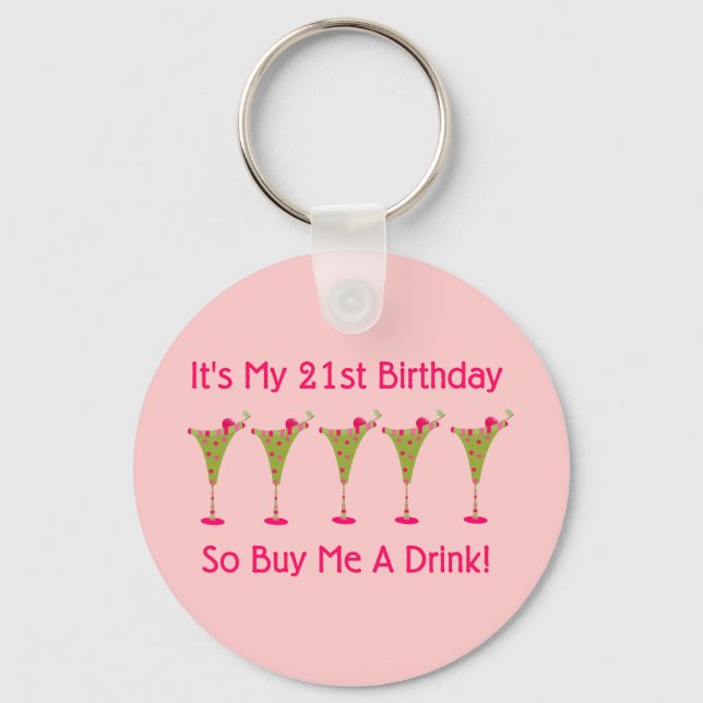 It's My 21st Birthday Key Ring (Front)