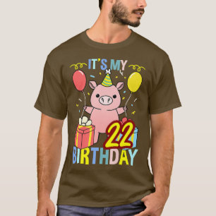 Its My 22nd Birthday Pig for Pig Lover Premium  T-Shirt