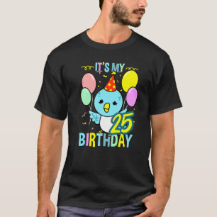 Its My 25th Birthday Budgie Pet Bird T-Shirt
