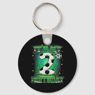 Its My 2nd Birthday Boys Soccer 2 Years Old Party  Key Ring