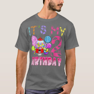 Its My 2nd Birthday Candy Candyland Birthday Girl  T-Shirt