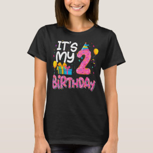 It's My 2nd Birthday Doughnut Girls Boys Party T-Shirt