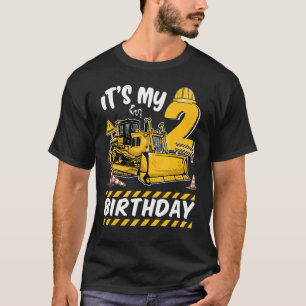 It's My 2nd Birthday Excavator Kids Construction T-Shirt