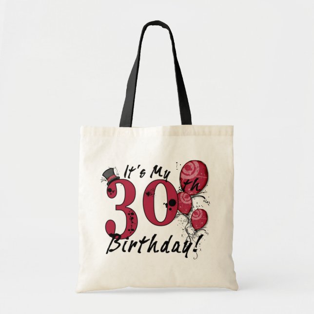 It's my 30th birthday grunge balloon bag (Front)