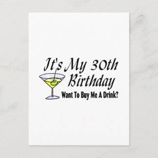 It's My 30th Birthday Postcard