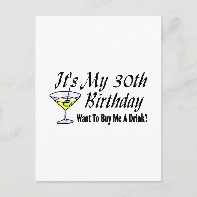It's My 30th Birthday Postcard (Front)