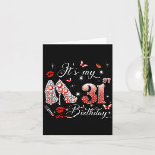 Its My 31st Birthday Pink 31 Years Old Birthday Card