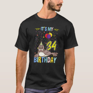Its My 34th Birthday Baby Seal T-Shirt