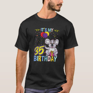 Its My 35Th Birthday Koala Animal Lover T-Shirt