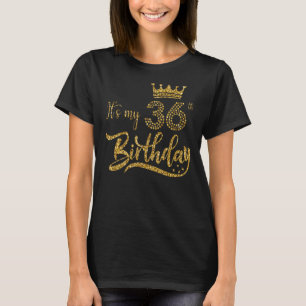 It's My 36th Birthday Cute Women 36 Years Old Crow T-Shirt