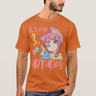It's My 3rd Birthday Anime Birthday Girl 3 Years O T-Shirt