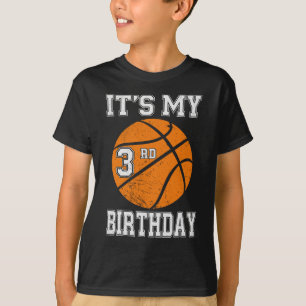 It's My 3rd Birthday Boy Basketball 3 Year Old T-Shirt